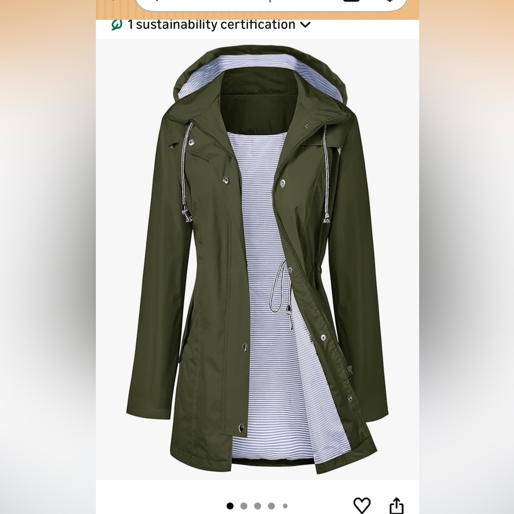 Women's Olive Utility Jacket with Hood
